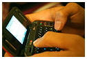 Text messaging using a cell phone