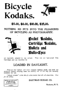 Bicycle Kodak ad from 1897