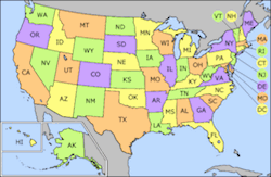 map of the states